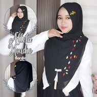 DEWISASHOP - ALLETA HOUDIE EMBROIDERED Instant Hijab Softpad Ceruty Babydoll Premium