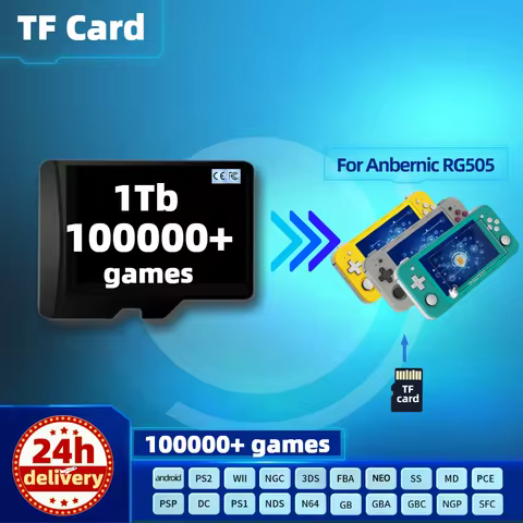 TF Card For Anbernic RG505 Memory 1T Rp3 Plus All Emulator Pre-installed Retro Game PS2 PSP portable