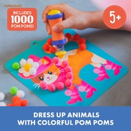 PomPom Art Kit Crafts For Kids Mess-Free Crafting Supplies Present For Kids Children