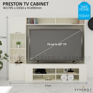 Ready Stock PRESTON HARMONY Series TV Cabinet 60 Inch - 5 Colours - 6 Feet - TV Cabinet 60" 6 kaki