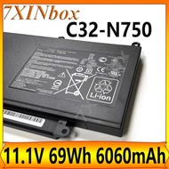 7XINbox C32-N750 11.1V 69Wh 6060mAh Laptop Battery For ASUS N750 N750J N750JK N750JV N750Y47JK-SL N7