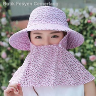 ¤✤┋Topi wanita musim panas penuh topi matahari topi berbasikal kalis angin tapak pembinaan berkebun perlindungan muka ka