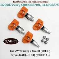 1/4PCS 5Q0907275F 5Q0907275 TPMS 433Mhz Tire Pressure Monitor Sensor 5Q0907275B 3AA998275 5Q0998270 