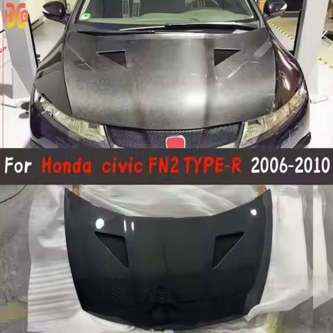 Compatible with For 2006-2010 Honda Civic FN2 TypeR Modification Engine Hood MUGEN Infinite Carbon F