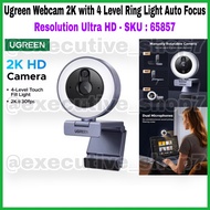 Ugreen 2K Webcam with 4 Levels Auto LightRing focus - Ultra HD Resolution - SKU: 65857