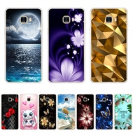 A35-Flower Moon theme soft CPU Silicone Printing Anti-fall Back CoverIphone For Samsung Galaxy c5/c5 pro/c7/c7 pro/c9 pro