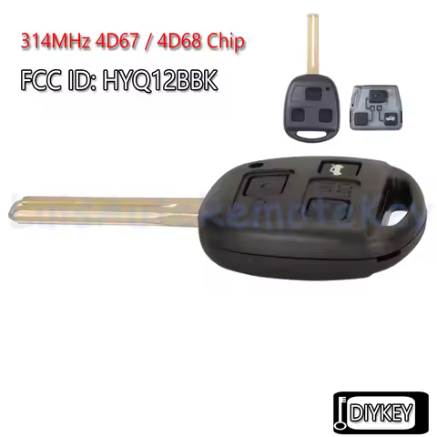 3 Buttons Remote Car Key Fob 314MHz 4D67 / 4D68 Chip for Lexus SC430 2002 2003 2004 2005 - 2010 LS43