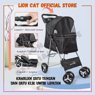 Lion Cat Japanese 4 Wheel Pet Stroller Cat Trolley Dog Trolley Dog Pram Cat Stroller Dog Stroller Pe
