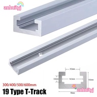 AHTY 1Pcs T-Track, Aluminium Alloy Slide Guide Rail T-Slot Track, 300-600mm T Slider Fixture Slot Sl