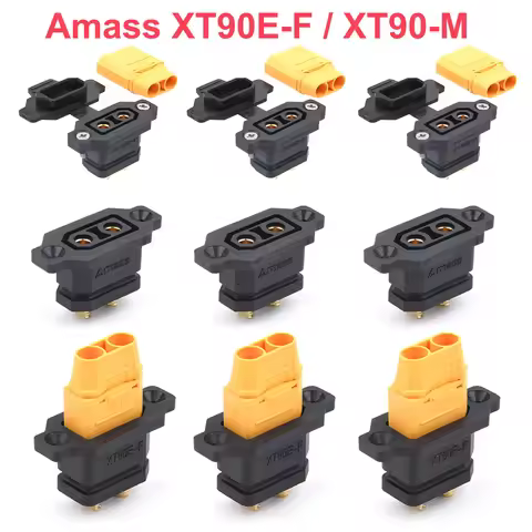 Amass XT90E-F Battery Connector XT90E Female Plug Gold-plated / XT90 Male Connector Adapter For DIY