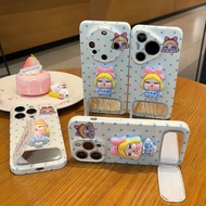 3D Crybaby Doll Polka Dot Film Hard Case for Vivo Oppo - Shockproof Dustproof Casing