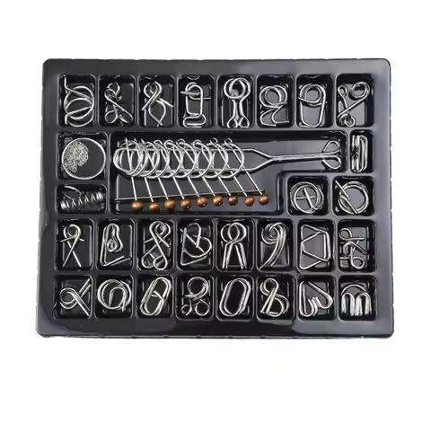 Materials Metal 3D Montessori Puzzle Wire Difficult Disentanglement Iron Brain Teaser IQ Test Toys J