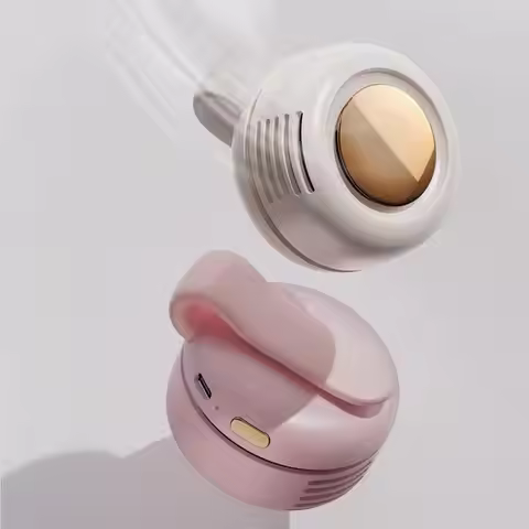 Portable Silent Mini Bladeless Electric Fan,Small fan Clip on Shirt Waist Mini Bladeless Fan Adjusta