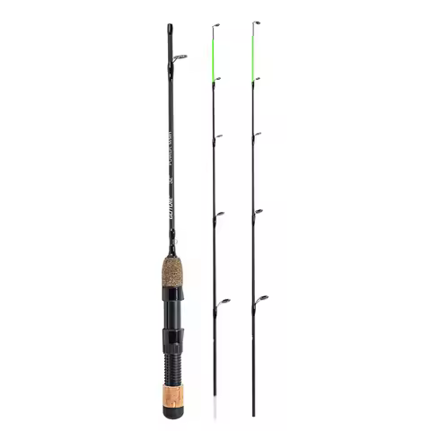 Goture 2Tips Sensitive Winter Ice Fishing Rods IM6/32" Spinning Rod M+MH Cork Handle Ice Pole Ultra-