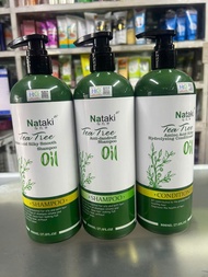 Cặp Dầu Gội Xả Phục Hồi Tinh Dầu Cây Trà NATAKI Tea Tree Oil 800ml x2