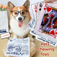 Sounding Dog Toy Sound Paper Newspaper Dog Playing Cards Self-Hi Funny Chewing Dog Toys Puppies Pets