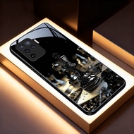 phone case suitable for OPPO A94 Reno5 F F19 Pro Tempered glass back panel with scratch and drop res
