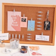 20 Barrels Transparent Clips I-Shaped Nails Decorative Nails Multifunctional Office Small Clips Cork