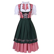 S-6XL traditional bavaria octoberfest german beer wench costume adult oktoberfest dirndl dress with 