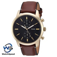 Fossil FS5280 'Townsman' Chronograph Brown Leather Men's Watch