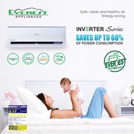 EVEREST 1.0HP Inverter Split Type Aircon | with Remote Control | Includes Free 10ft. Installation |