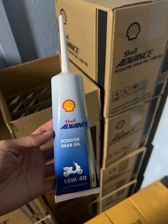 น้ำมันเฟืองท้าย น้ำมันเกียร์รถมอเตอร์ไซส์ shell scooter gear oil 15w-40 ขนาด 120 ml.