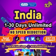 India eSIM 5G High speed 2-30 days Unlimited data Airtel/Vi India eSIM card