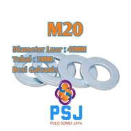 White Plate Ring M20 / M20 x 3MM x 41MM / Galvanized Plate Ring M20