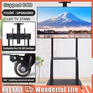 YUANBO 32-85 Inch LCD TV Stand tilt 15° Universal TV Bracket Removable TV Cart Stand Floor Mount