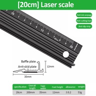 20-45cm Multifunctional Aluminum Alloy Straight Ruler High Precision Ruler  Anti Cutting Hands Marki