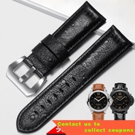 Ostrich Grain Genuine Leather Watch Band Substitute Panerai Jiaming Suunto9EFR303Seagull Barrel Strap 19WY