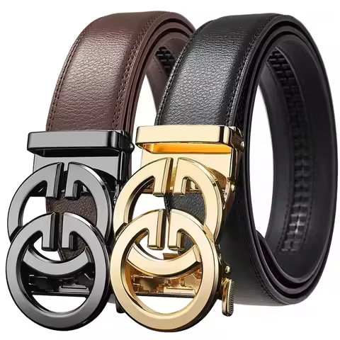 Plus Size 170 160 150cm Double G Famous Designer Luxury Brand Men Belt High Quality PU Leather Autom