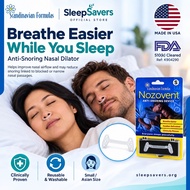 Nozovent Anti Snoring Nasal Dilator Small | FDA 510(k) | Better Airflow Sleep Aid | Reusable | USA