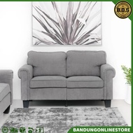 Sofa 2 Seater Fabric Modern Abu Informa Neo Langley Sofa Ruang Tamu Keluarga Grey
