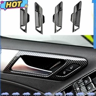 [FAST O]4Pcs Car Interior Door Handle Bowl Trim for Golf MK6 2010-2013 Carbon Fiber