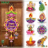 TEALY Diwali Hanging Ornament, Paper DIY Diwali Door Hanging Pendants,  Happy Diwali Wall Decoration