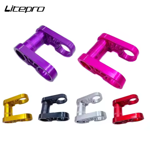 Litepro Folding Bike Double Handlebar Stem Aluminum Alloy 31.8mm Adjustment Extension Stem For Birdy