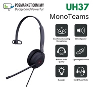 Yealink UH37 Mono Microsoft Teams USB Wired Headset(Yealink UH37 Mono Microsoft Teams Fon Kepala Ber