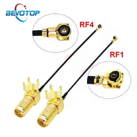 100pcs/lot SMA Female PCB Panel Mount to RF1/RF4 IPX MHF Female Jack WIFI Antenna RF Coaxial Pigtail