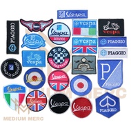 Patch Embroidery Sewing Vespa Logo Accessories Emblem Iron Patch