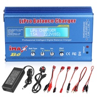 เครื่องชาร์จ Lipo 80W เครื่องชาร์จแบบสมดุล6A แบตเตอรี่งานอดิเรก RC เครื่องชาร์จแบบสมดุลพร้อมอะแดปเตอ