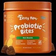 Zesty Paws Probiotic Bites Digestion Supplement for Dogs Chicken Flavor, 90 soft chews Expiry 12/23