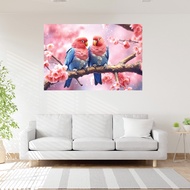 Birds-Wall Hanging Picture Canvas Print With Floating Frame