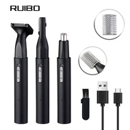 RUIBO Men's electric shaver, razor, hair trimmer, 3-in-1 nose hair trimmer, eyebrow trimmer, men's b