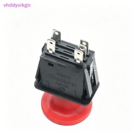 VHDD Red PTO Push Switch High Performance Heat Resistant Shell 10A 14VDC Rating Fit for Lawn Mower G