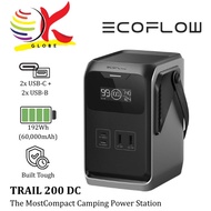 EcoFlow TRAIL 200 DC Portable Power Station 192Wh 220W DC Output LFP Battery 140W USB-C Fast Chargin