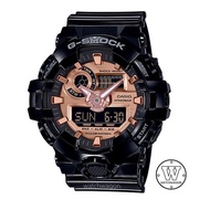 Casio G-Shock GA-700MMC-1A Rose Gold Dial Black Resin Band X-Large Analog Digital Gents Sports Watch