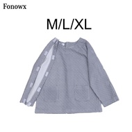 [AbabixaMY] Bedridden Patient Clothing Patient Gown Tearaway Round Neck Design Men Women