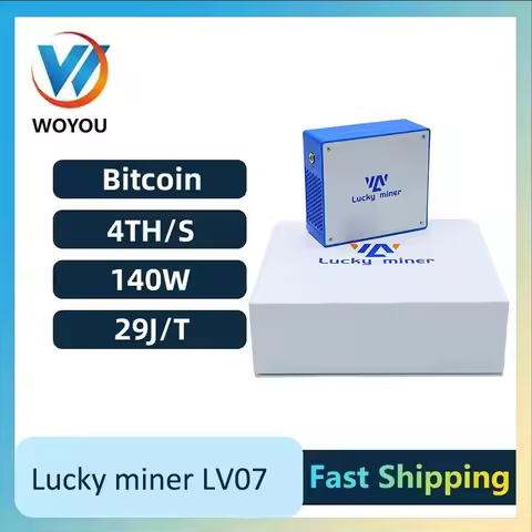 New Lucky Miner LV07 Lottery Machine 1T Hashrate Silent 25W BTC BCH BSV Crypto Mining LV07 LV07 Solo