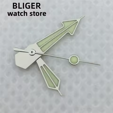 C3 luminous green silver watch hand fits NH35 NH36 7S26 movement